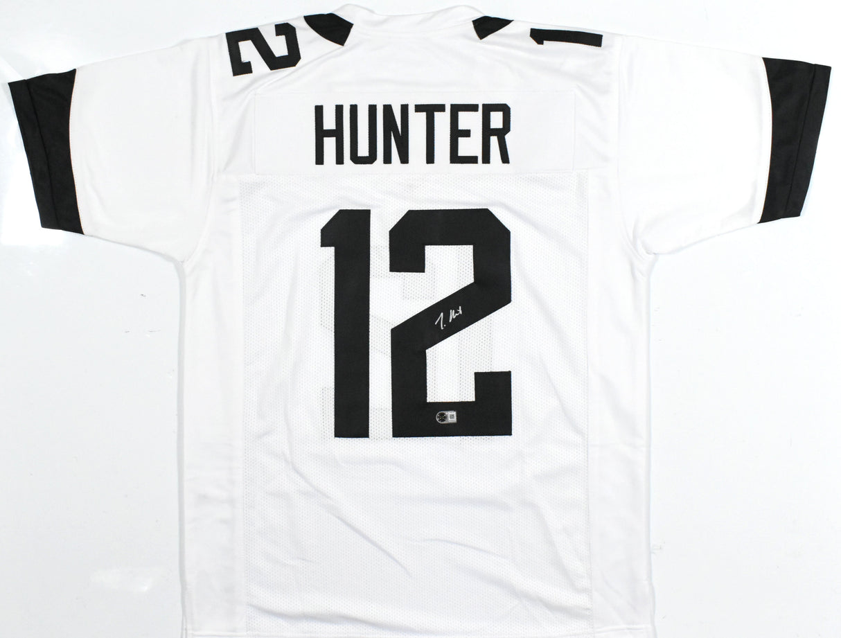 Travis Hunter Autographed White Pro Style Jersey - Beckett W Hologram