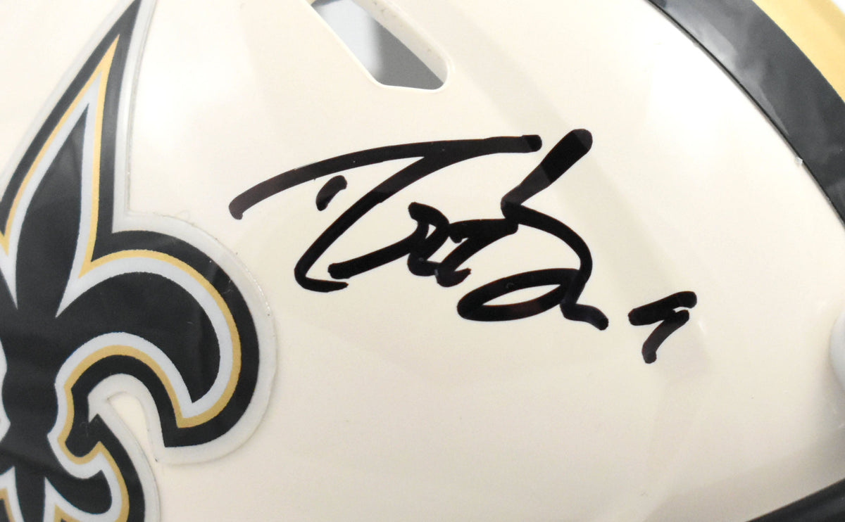 Drew Brees Autographed New Orleans Saints Retro Speed Mini Helmet Beckett W Holo
