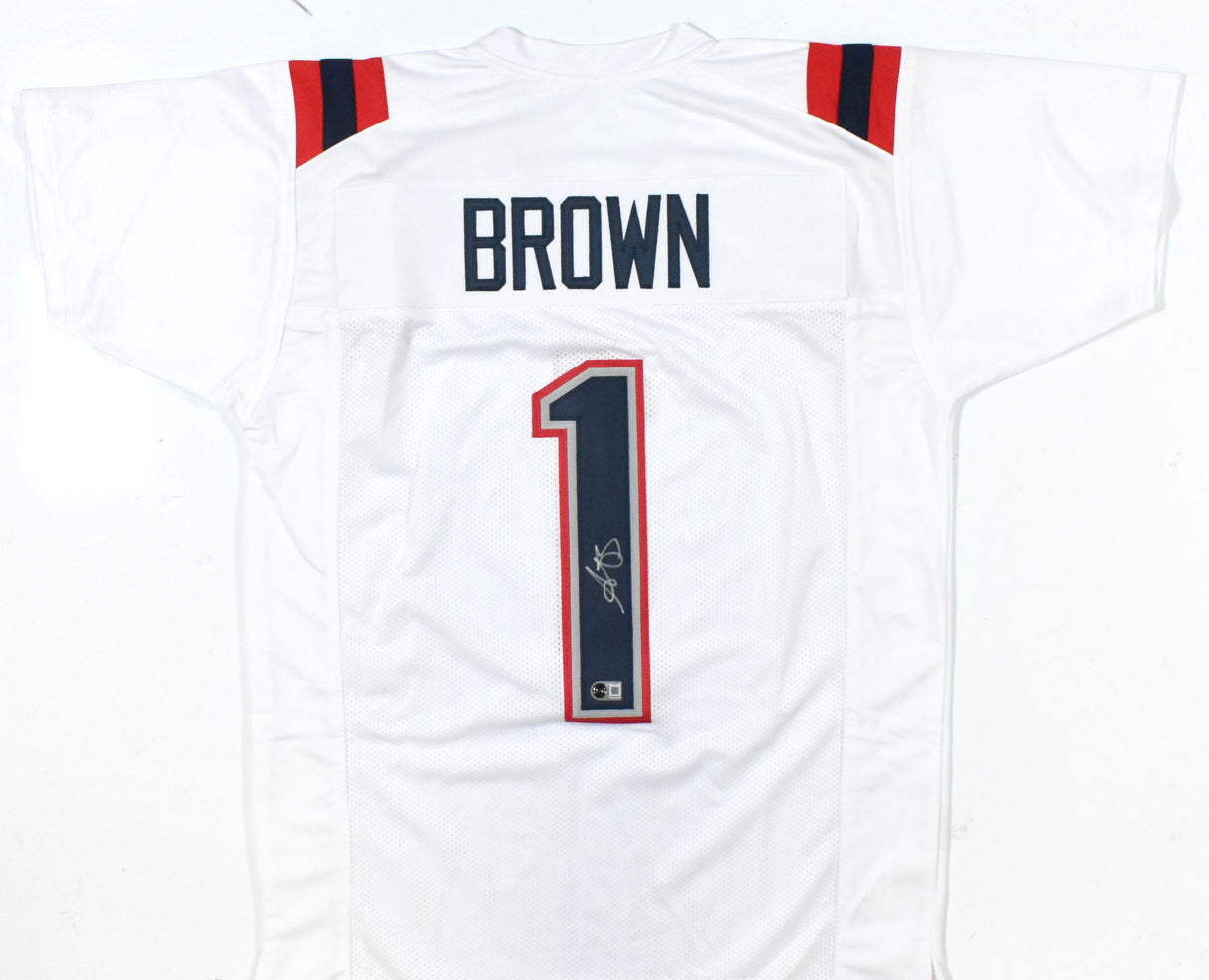 A.J. Brown Autographed White Pro Style Jersey - Beckett W Hologram