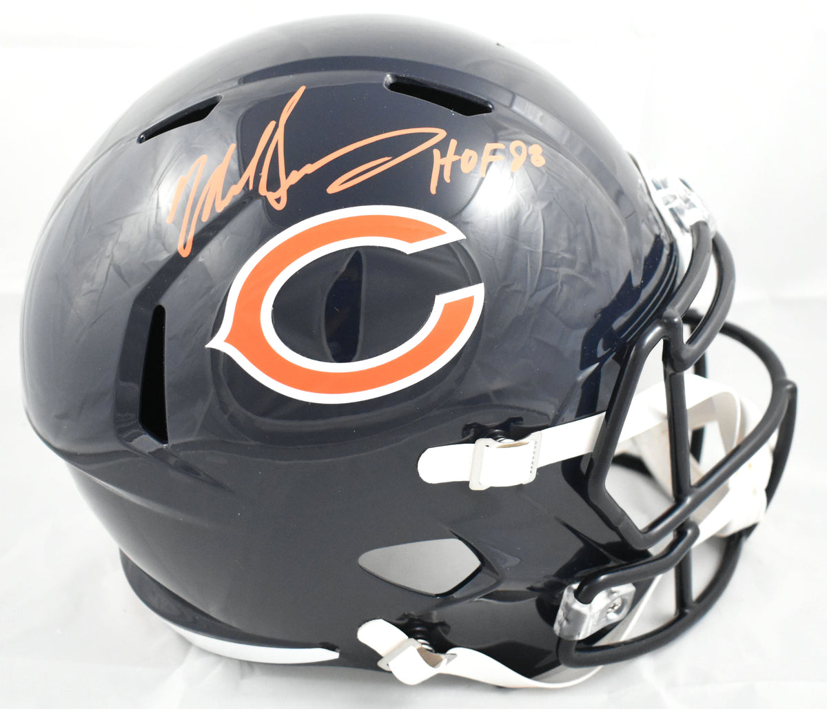 Mike Singletary Autographed Chicago Bears F/S Speed Helmet HOF - Beckett W Holo