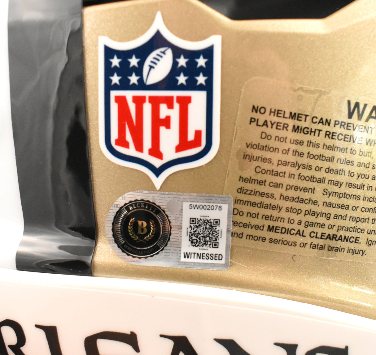 Drew Brees Autographed New Orleans Saints F/S Axiom Helmet- Beckett W Hologram