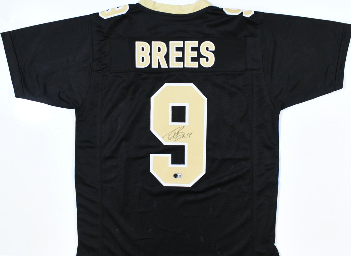 Drew Brees Autographed Black Pro Style Jersey - Beckett W Hologram