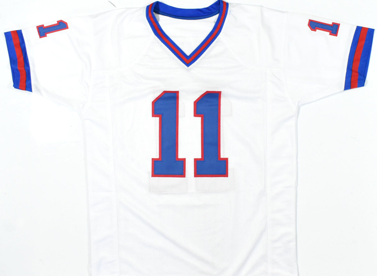 Phil Simms Autographed White Pro Style Jersey - Beckett W Hologram
