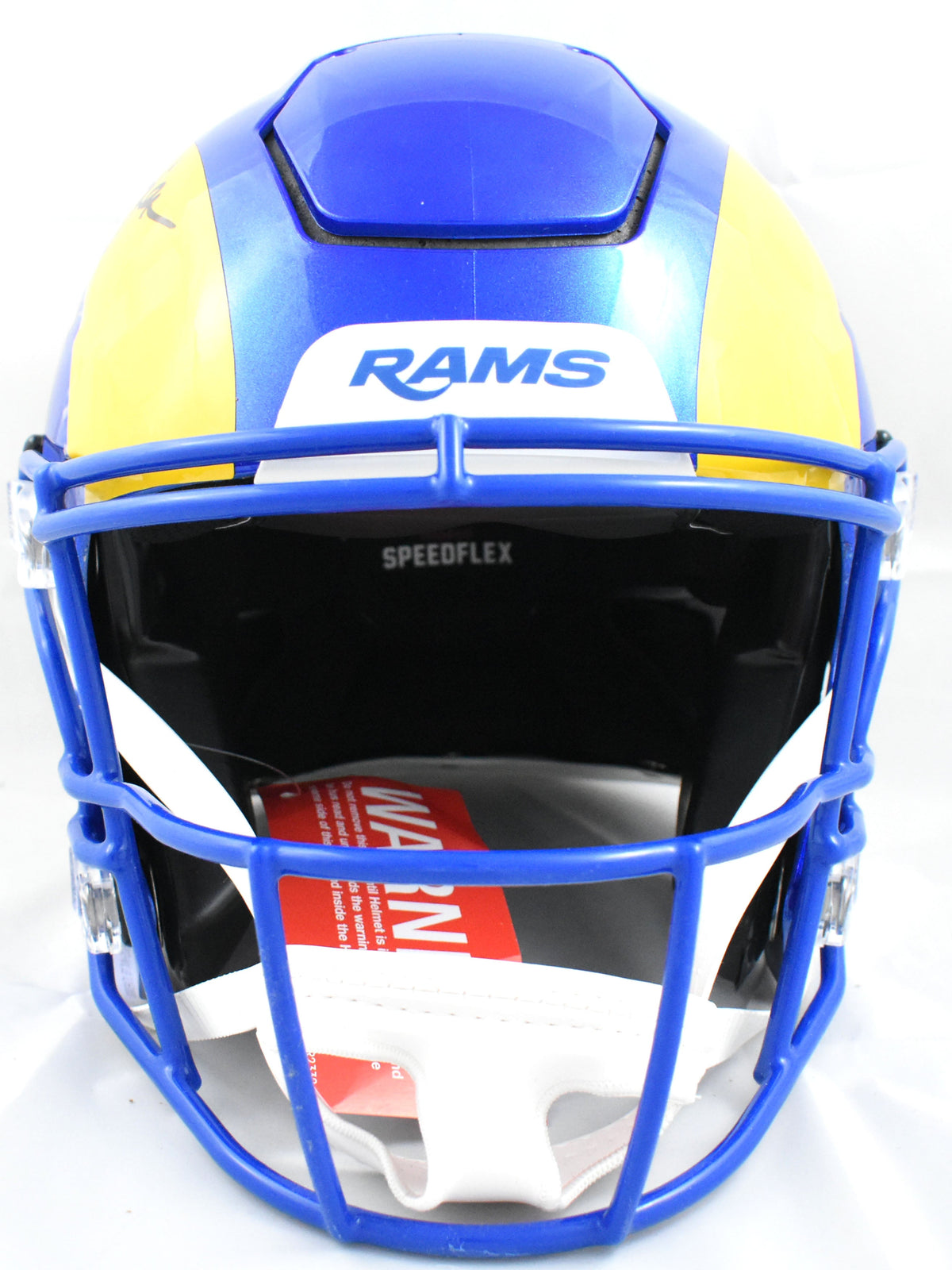 Marshall Faulk Autographed Rams F/S Speedflex Helmet - Beckett W Hologram