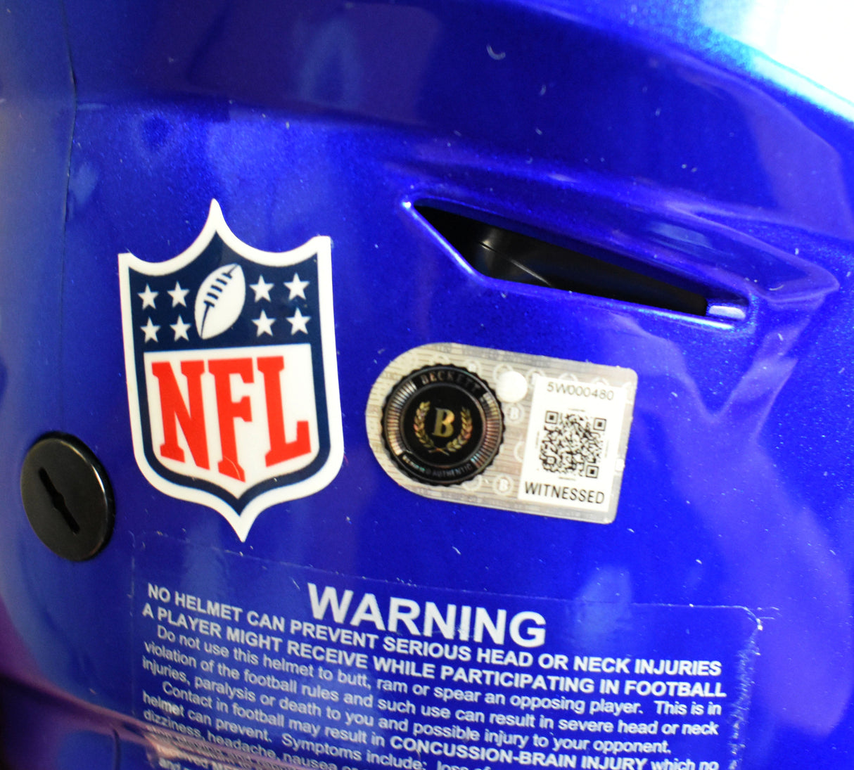 Marshall Faulk Autographed Rams F/S Speedflex Helmet - Beckett W Hologram