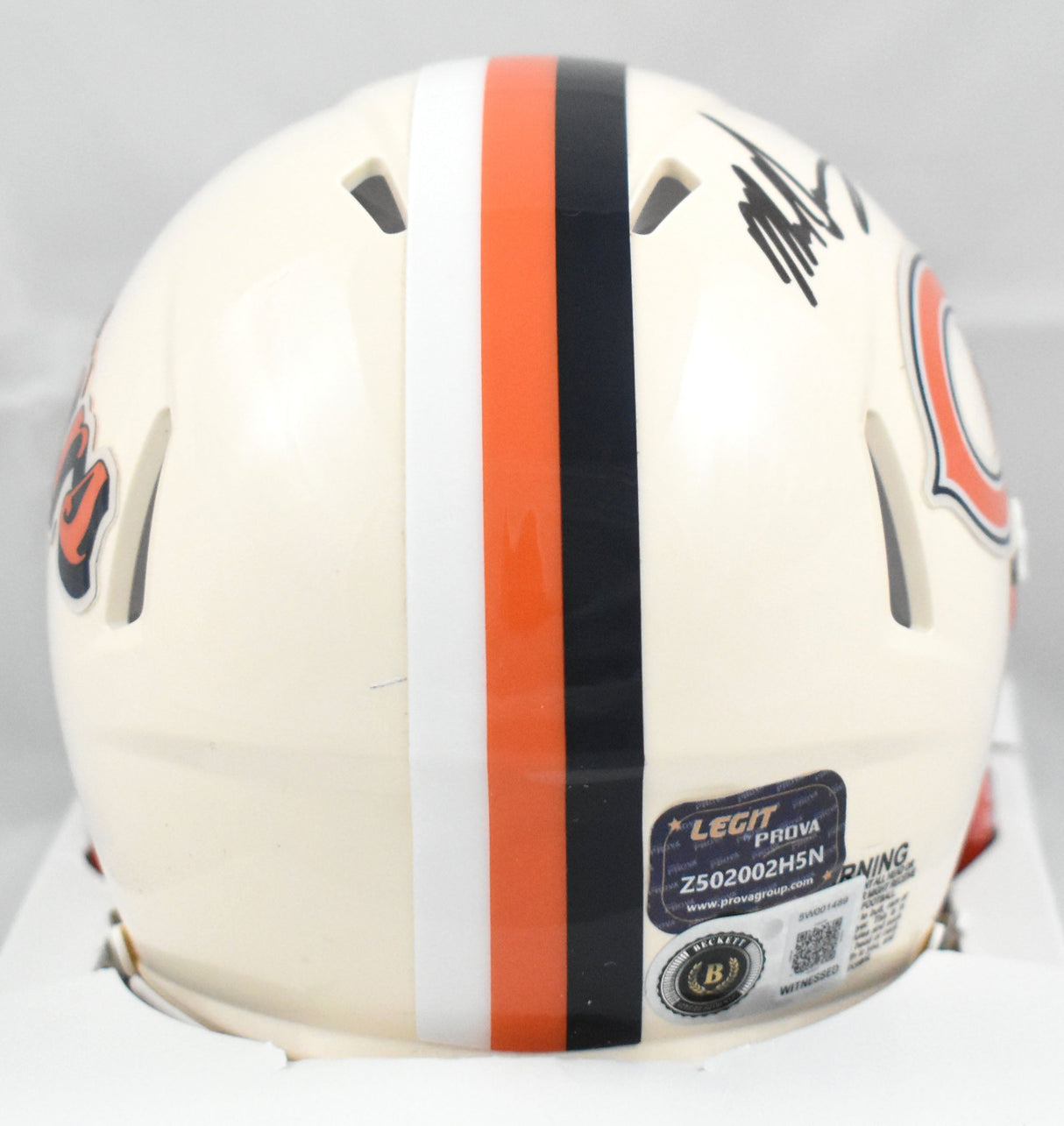 Mike Singletary Autographed Chicago Bears Retro Speed Mini Helmet Beckett W Holo
