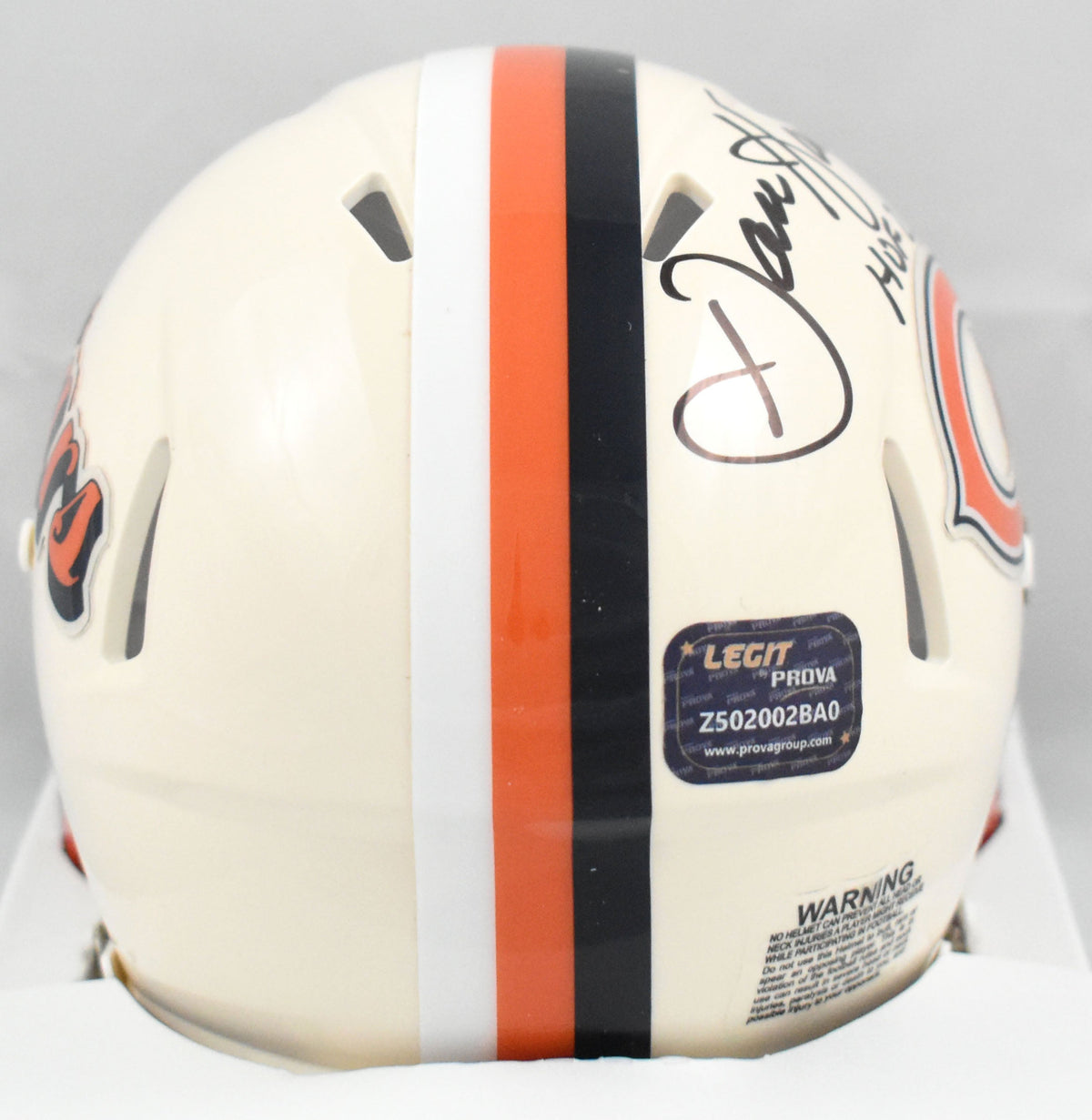 Dan Hampton Autographed Chicago Bears Retro Speed Mini Helmet w/HOF - Prova