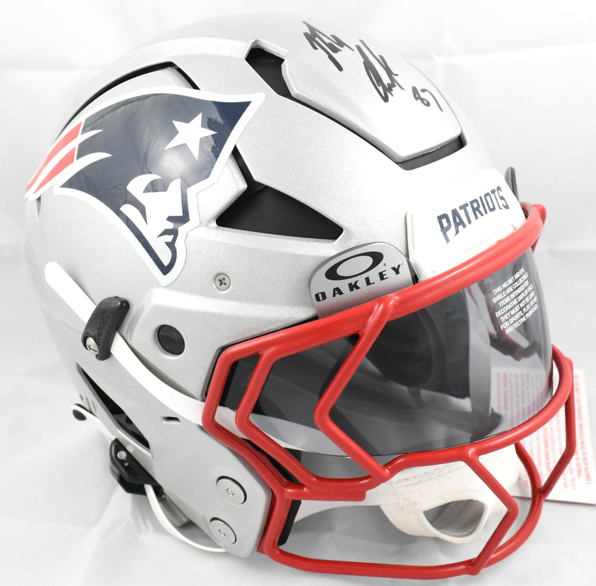 Rob Gronkowski Autographed New England Patriots F/S Axiom Helmet- Beckett W Holo