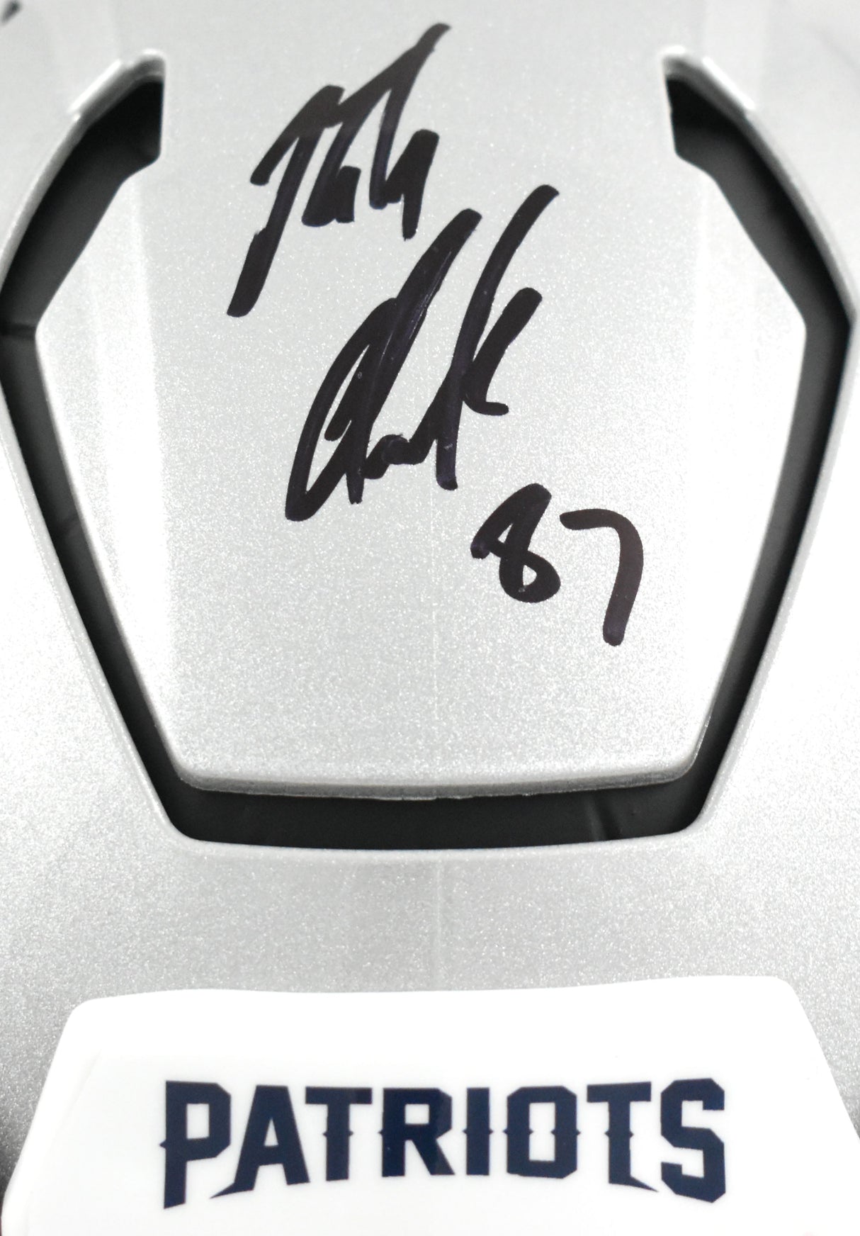 Rob Gronkowski Autographed New England Patriots F/S Axiom Helmet- Beckett W Holo