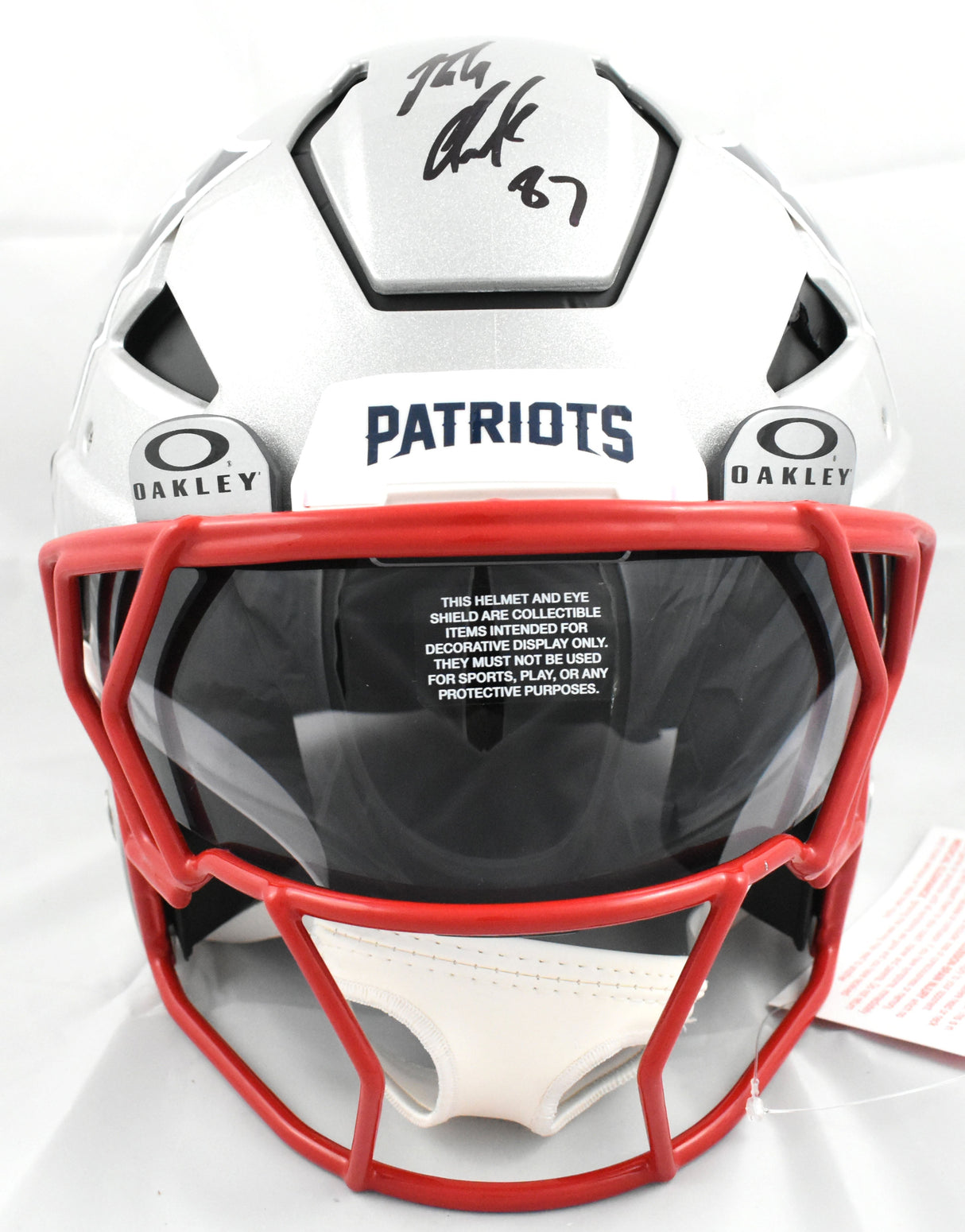 Rob Gronkowski Autographed New England Patriots F/S Axiom Helmet- Beckett W Holo