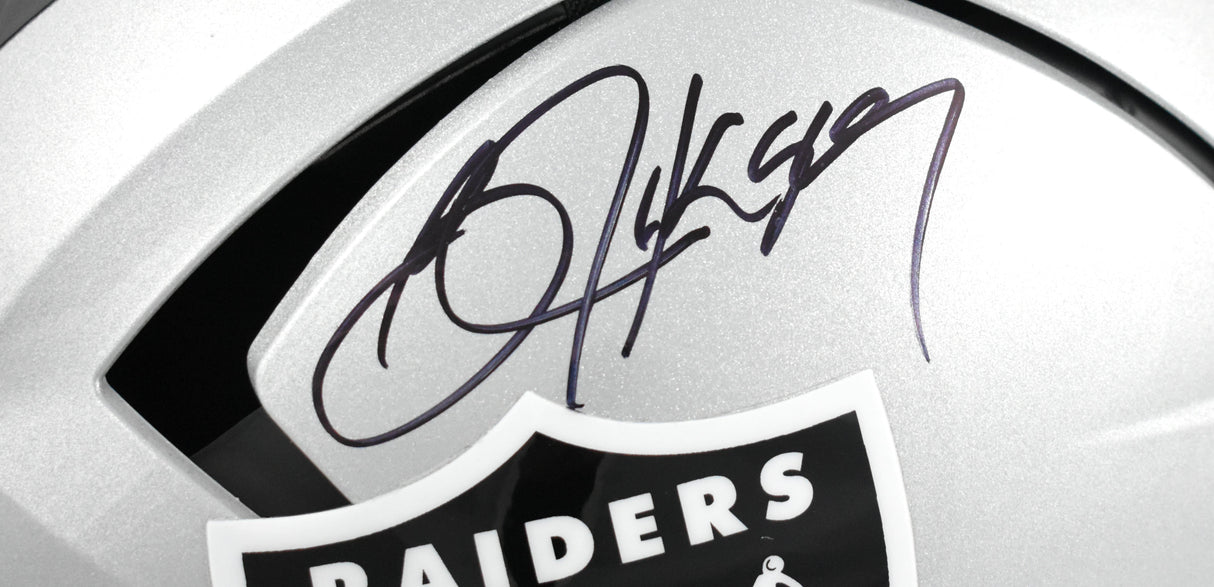 Bo Jackson Autographed Las Vegas Raiders F/S Axiom Helmet - Beckett W Hologram