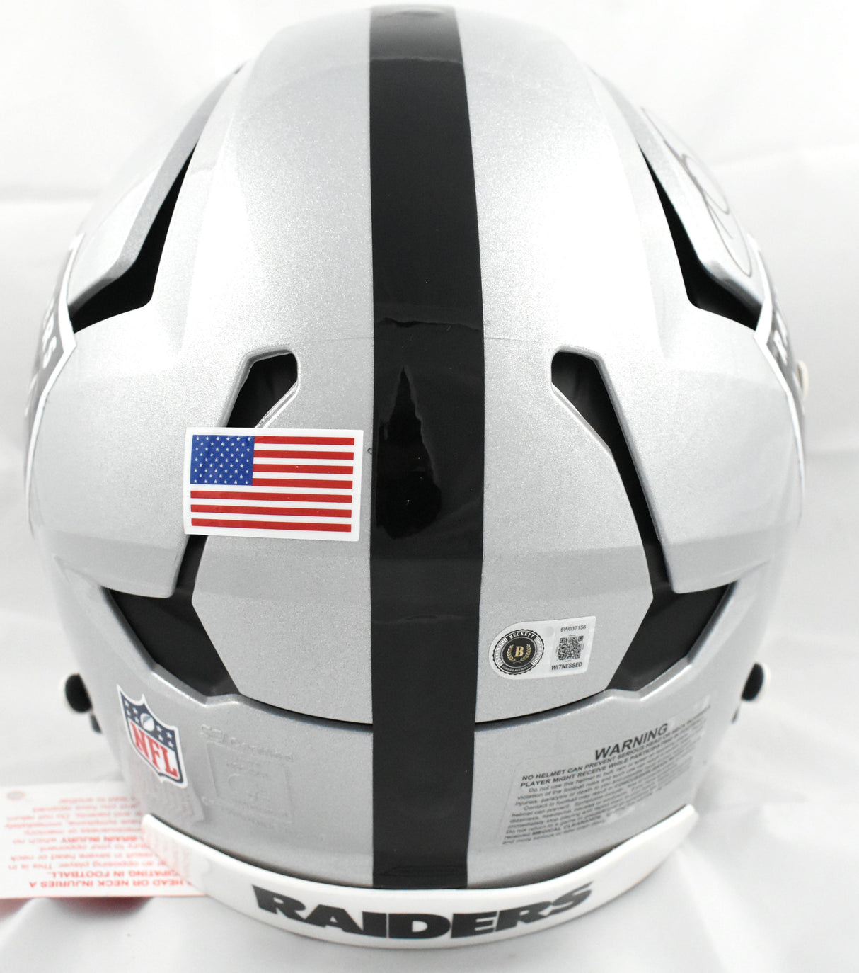 Bo Jackson Autographed Las Vegas Raiders F/S Axiom Helmet - Beckett W Hologram