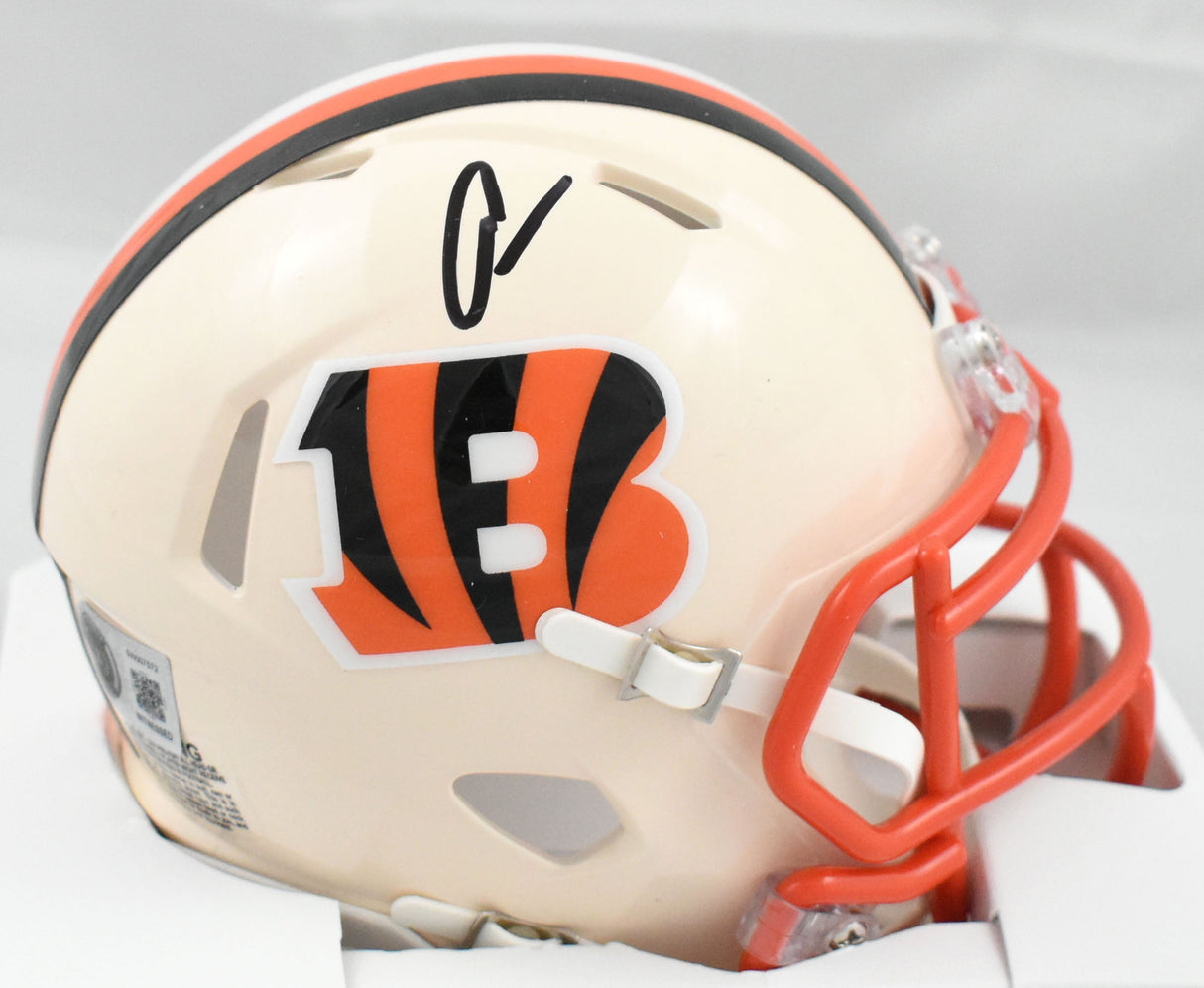 Chad Johnson Signed Cincinnati Bengals Retro Speed Mini Helmet - Beckett W *Top