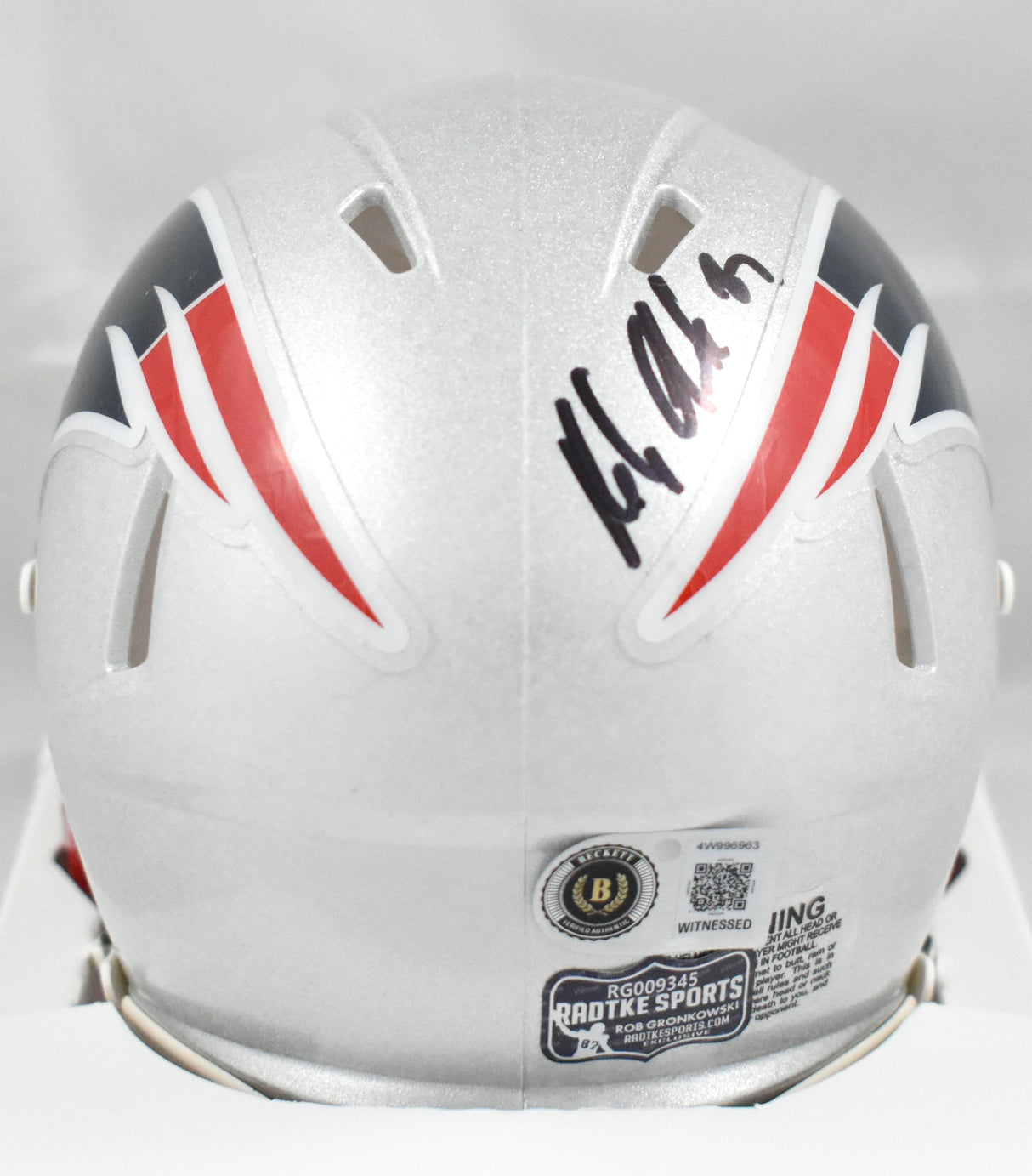 Rob Gronkowski Autographed New England Patriots Speed Mini Helmet - Beckett W