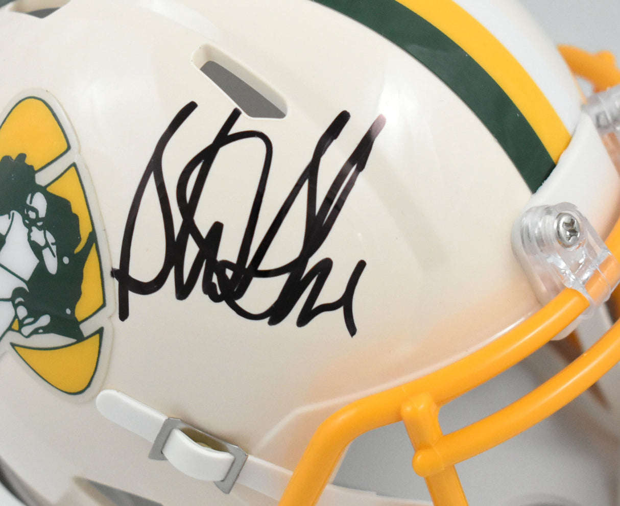 Sterling Sharpe Autographed Green Bay Packers Retro Speed Mini Helmet - Prova