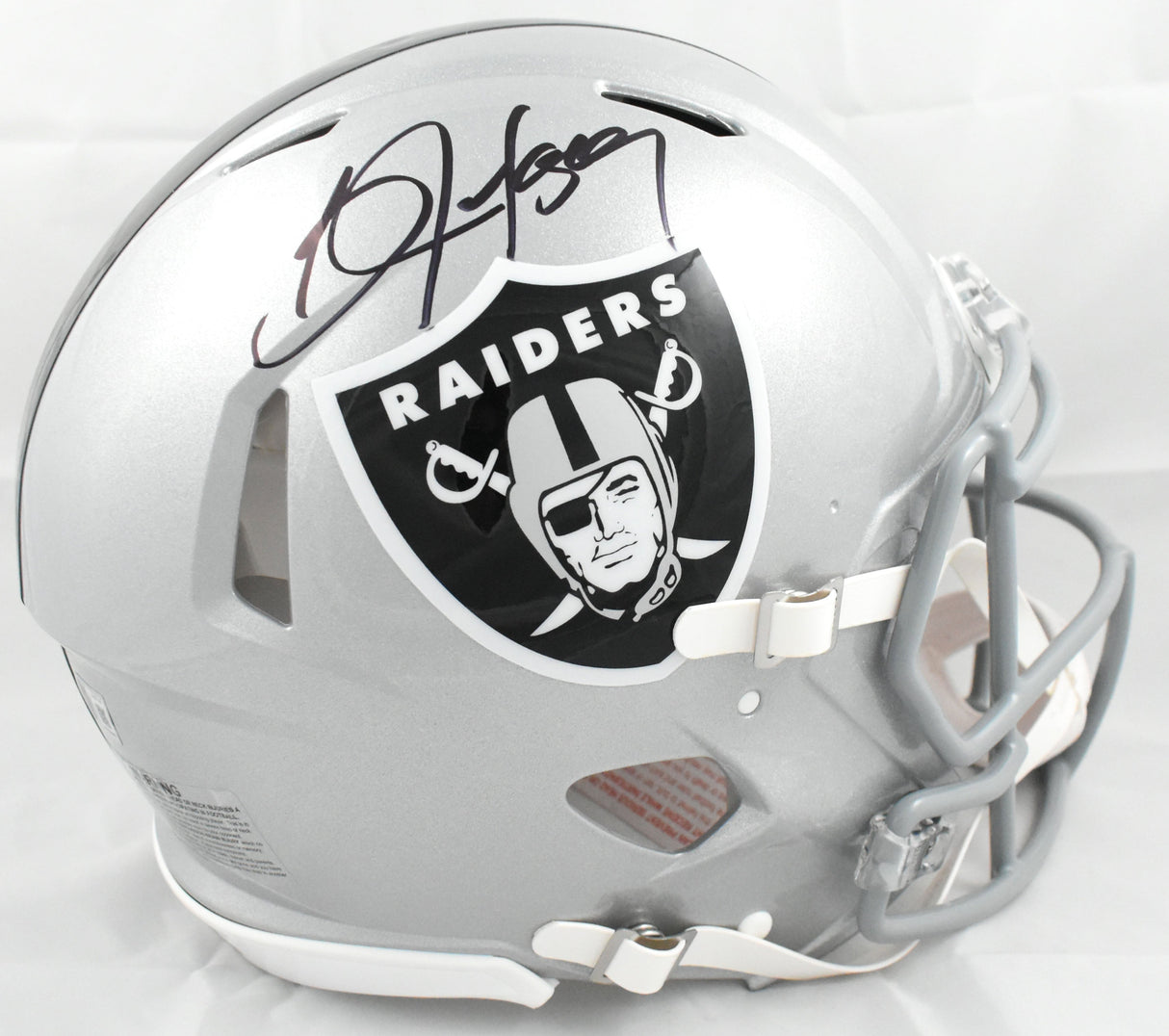 Bo Jackson Autographed Raiders F/S Speed Authentic Helmet - Beckett W Hologram