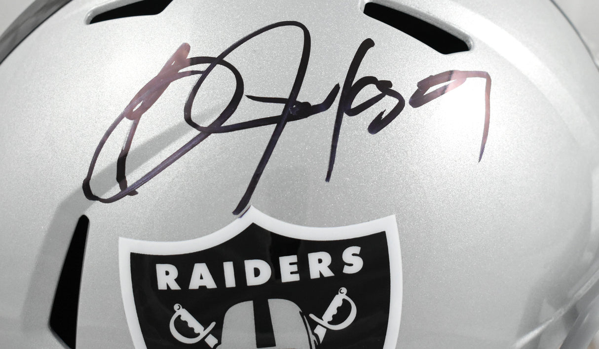 Bo Jackson Autographed Raiders F/S Speed Helmet - Beckett W Hologram