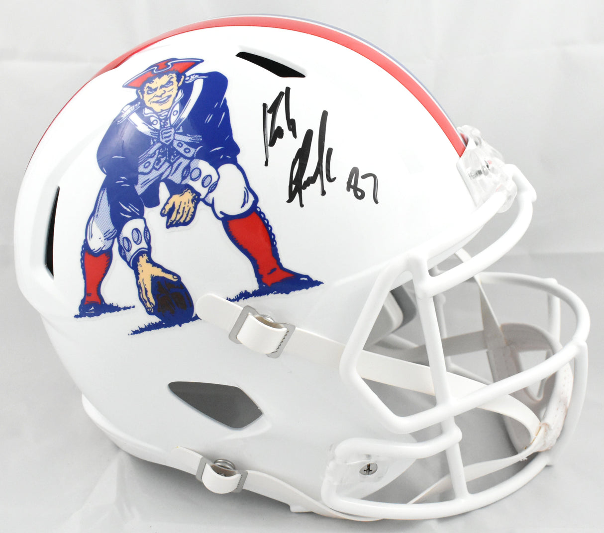 Rob Gronkowski Autographed New England Patriots F/S 82-89 Speed Helmet Beckett W