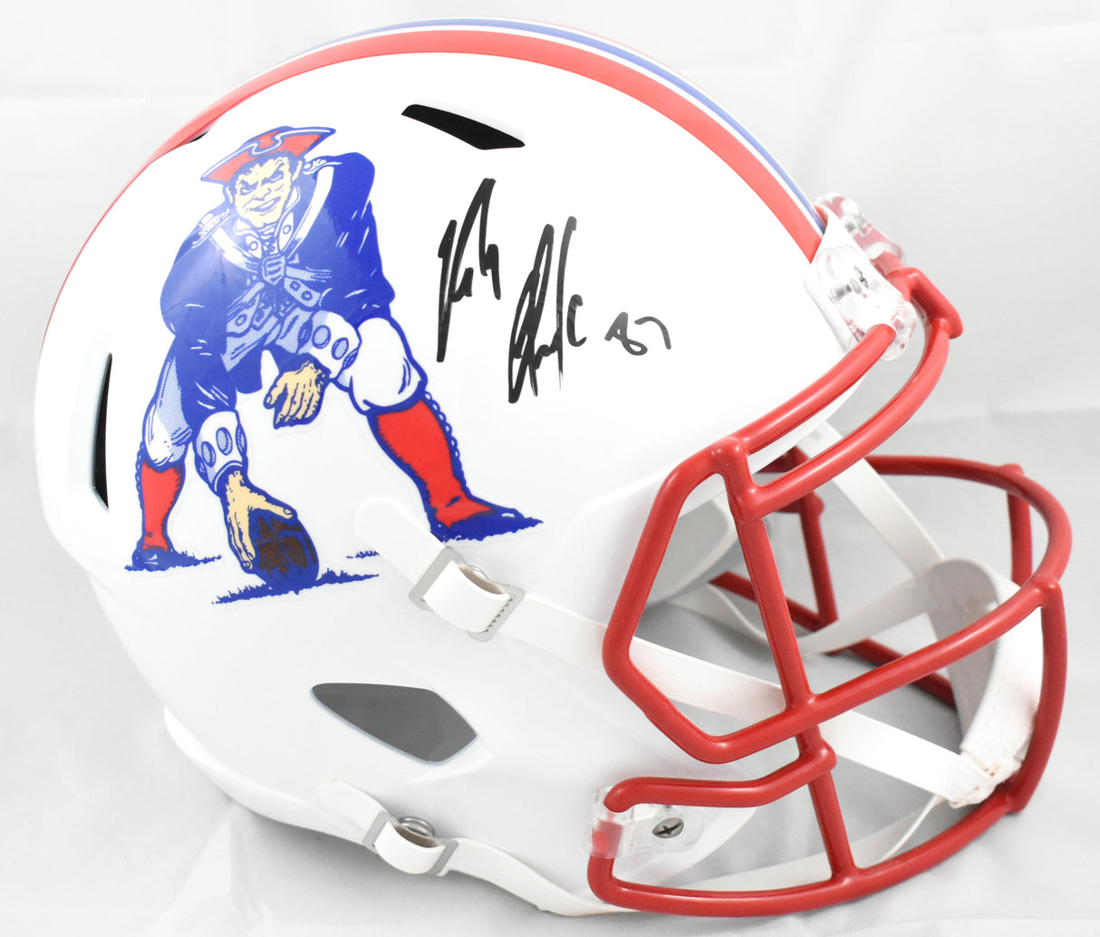 Rob Gronkowski Autographed New England Patriots F/S 90-92 Speed Helmet Beckett W