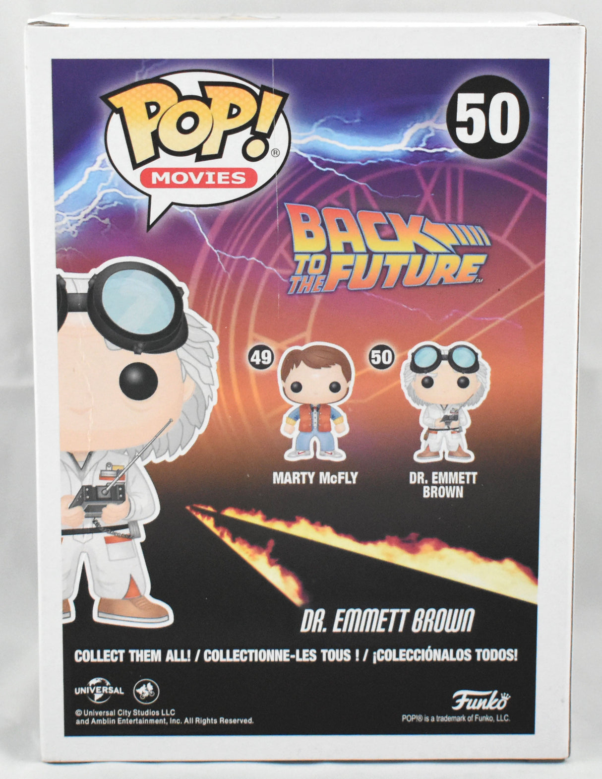 Christopher Lloyd Autographed Back to the Future Funko Pop #50 - Beckett W Holo