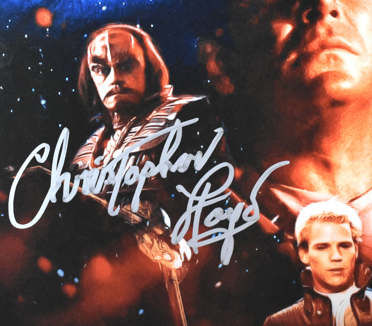 Christopher Lloyd William Shatner Autographed Star Trek 16x20 - Beckett W Holo