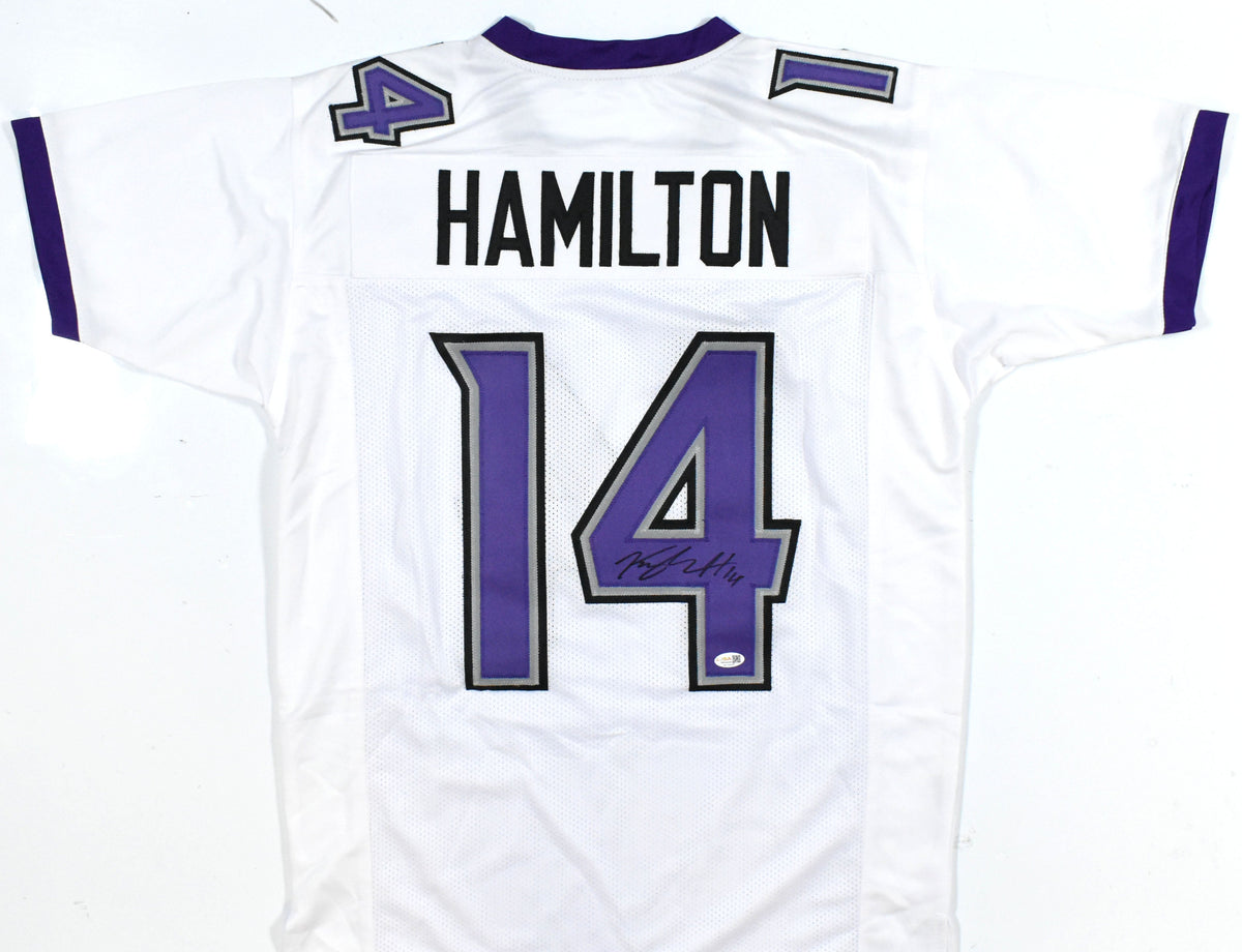 Kyle Hamilton Autographed White Pro Style Jersey - JSA W Holo