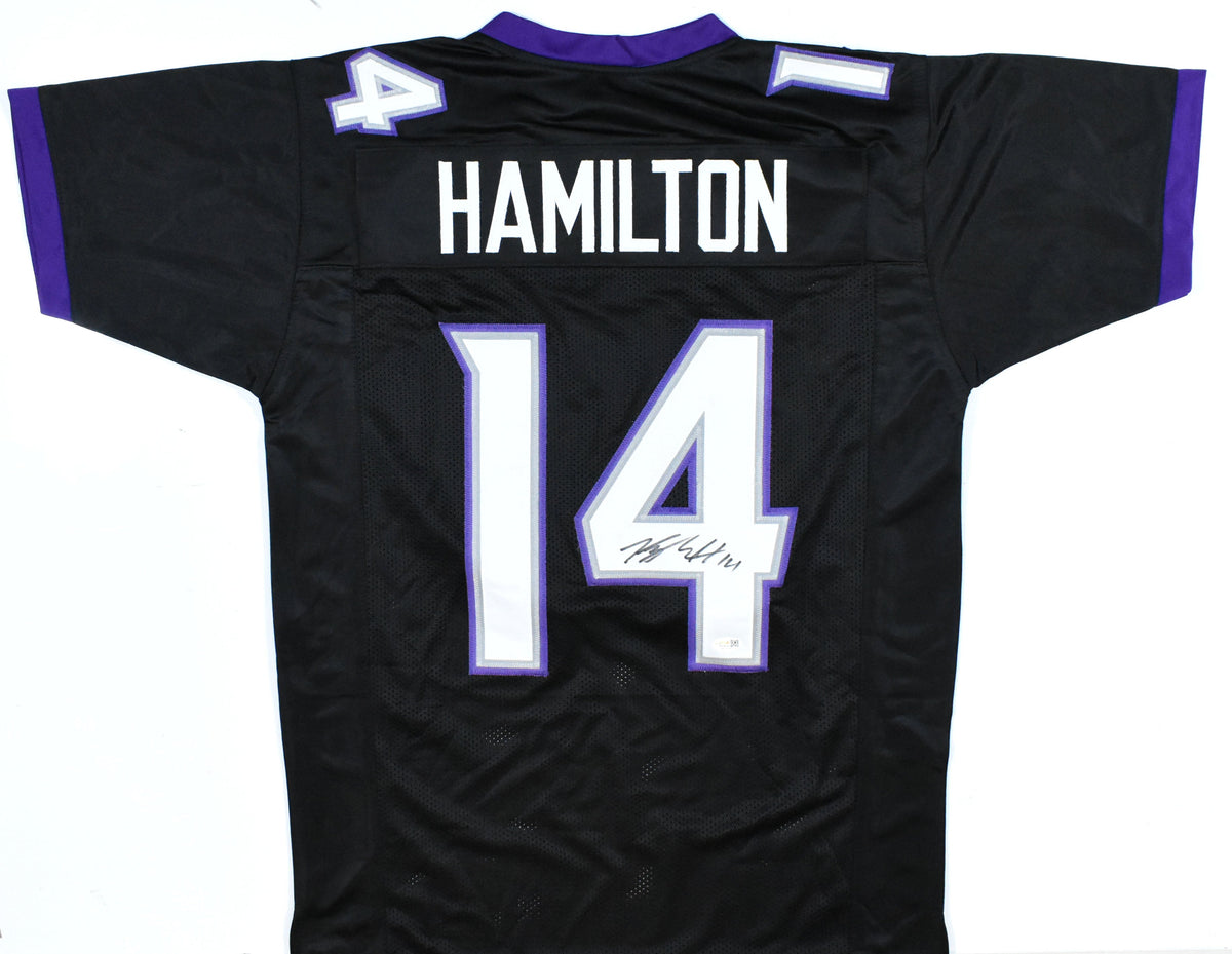 Kyle Hamilton Autographed Black Pro Style Jersey - JSA W Holo