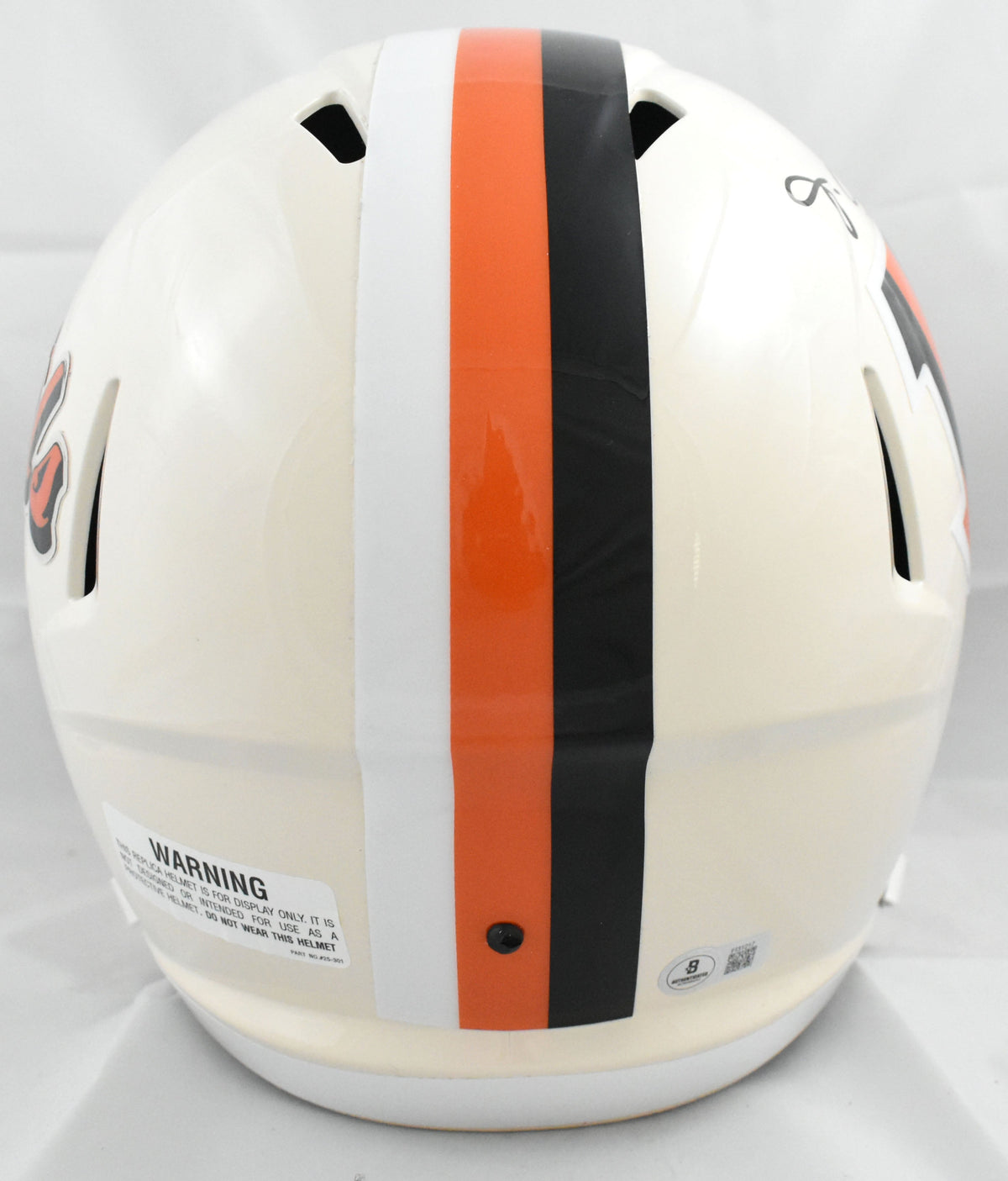 Ja'Marr Chase Autographed Cincinnati Bengals F/S Retro Speed Helmet-Beckett Holo