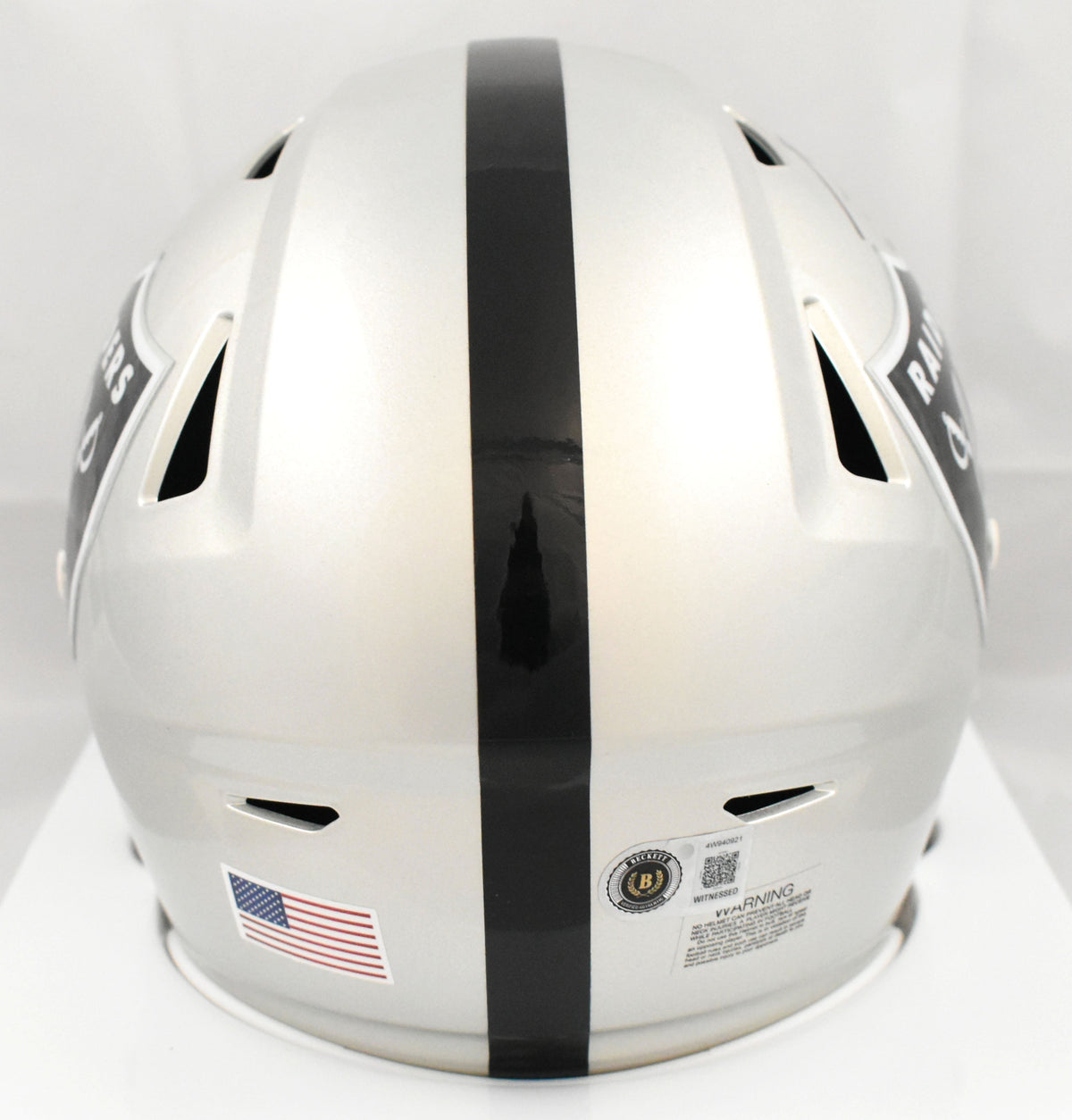 Brock Bowers Signed Las Vegas Raiders Mid-Size SpeedFlex Helmet - Beckett W Holo