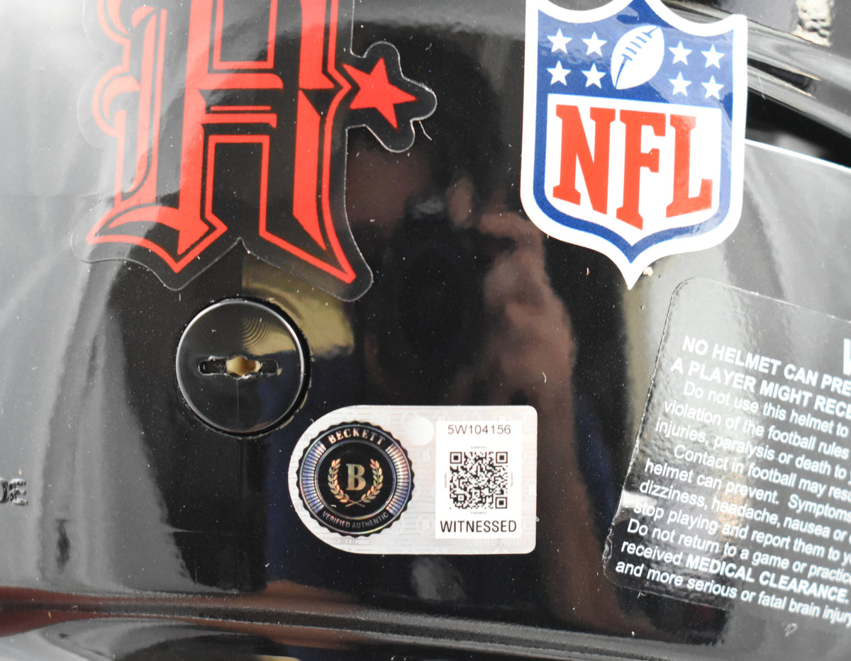 Nico Collins Autographed Houston Texans F/S Speedflex Helmet - Beckett W Holo
