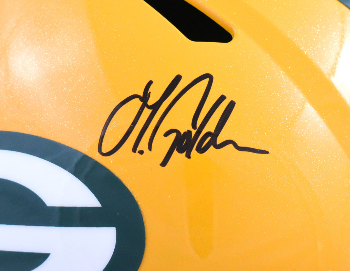 Matthew Golden Autographed Green Bay Packers F/S Speed Helmet - Beckett W Holo