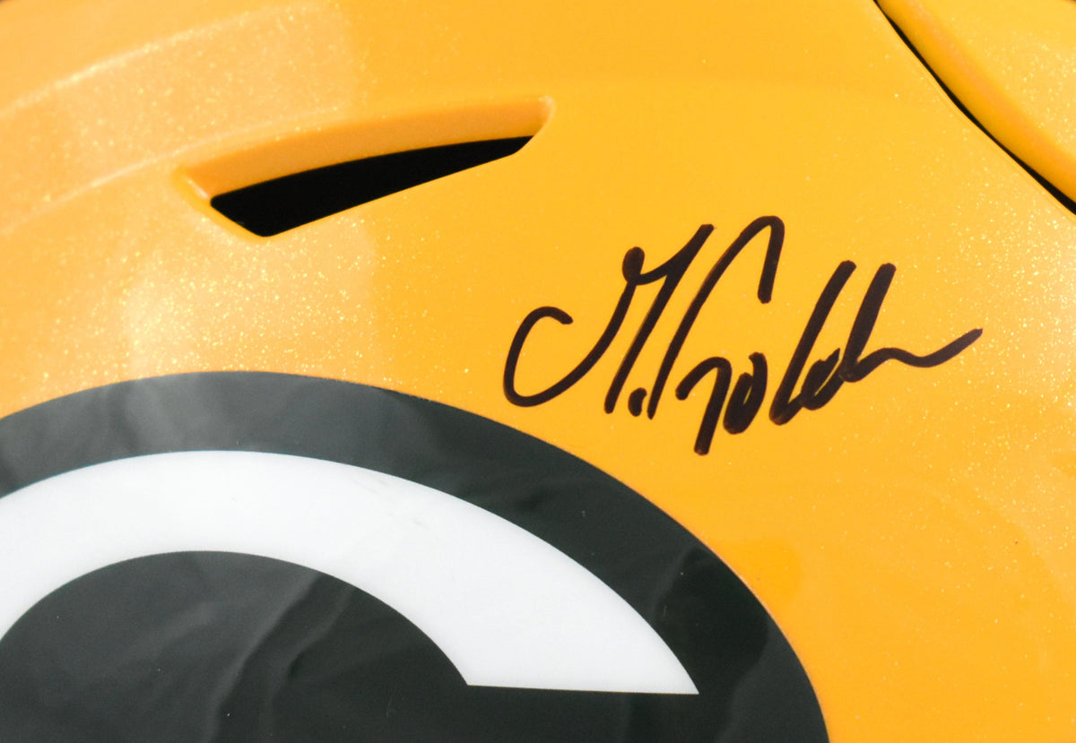 Matthew Golden Autographed Green Bay Packers Mid-Size SpeedFlex Helmet-Beckett W