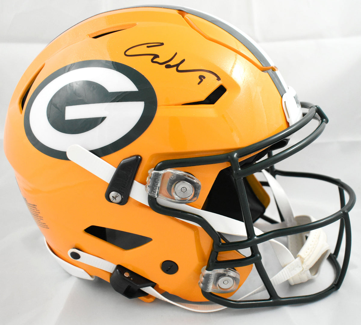 Christian Watson Autographed Green Bay Packers F/S Speedflex Helmet - Beckett W