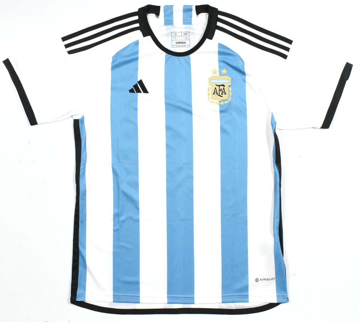 Lionel Messi Autographed Argentina Home Soccer Jersey #10 - Beckett *L