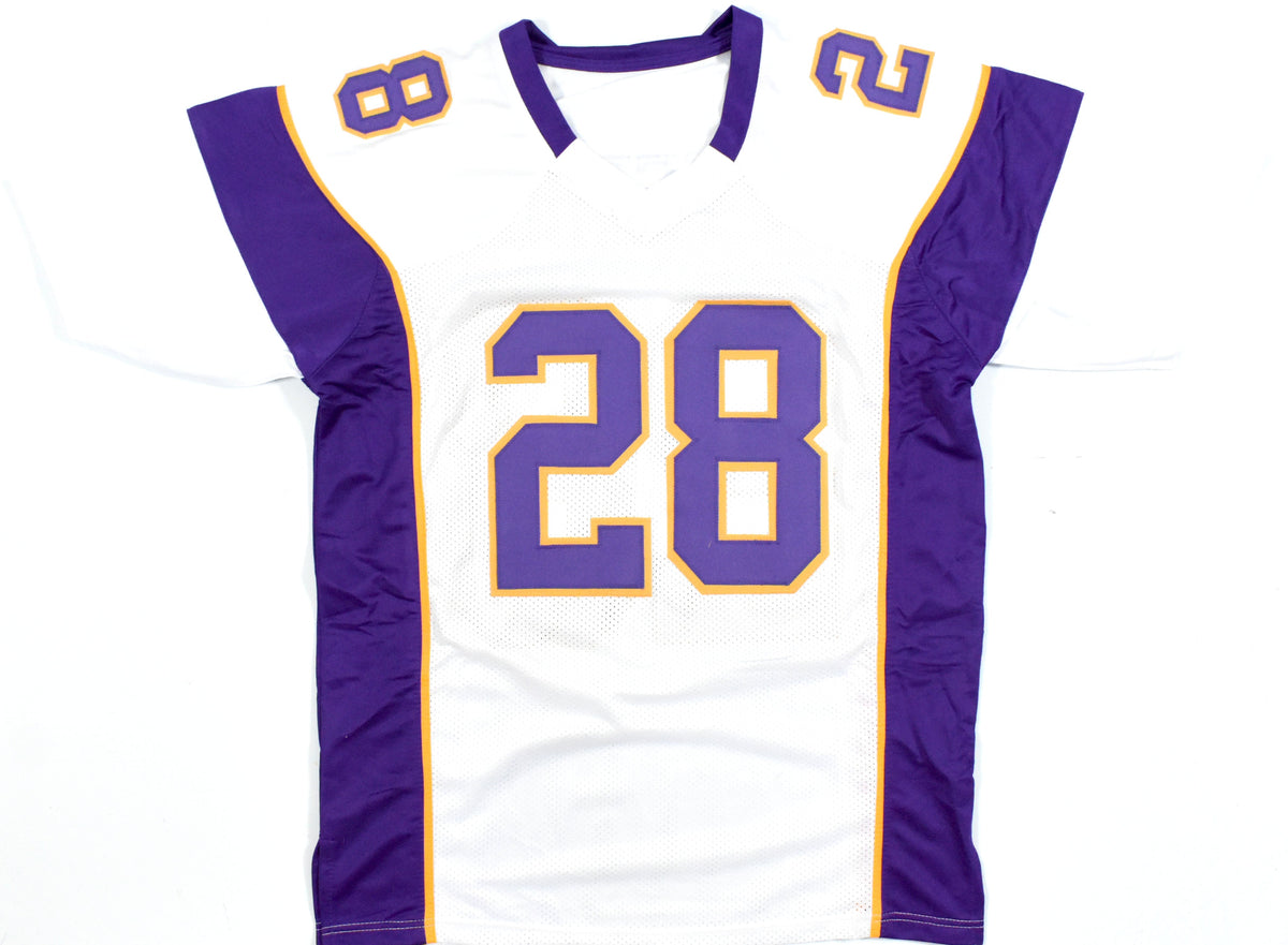 Adrian Peterson Autographed White Pro Style Jersey - Beckett W Hologram