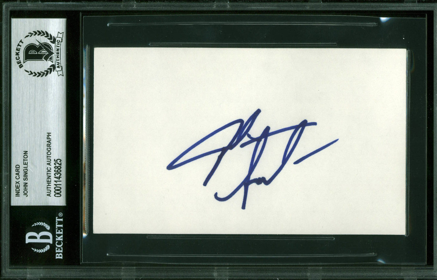 John Singleton Boyz N The Hood Authentic Signed 3x5 Index Card BAS Slabbed