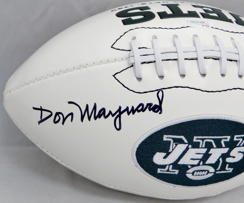 Don Maynard Autographed New York Jets Logo Football W/ HOF- JSA W Authenticated