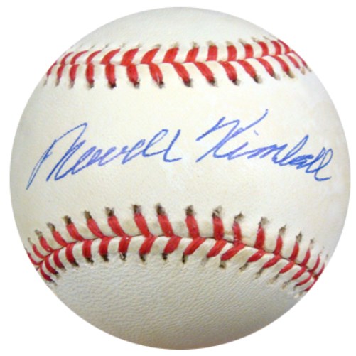 Newell Newt Kimball Autographed Official NL Baseball Brooklyn Dodgers PSA/DNA #P71578