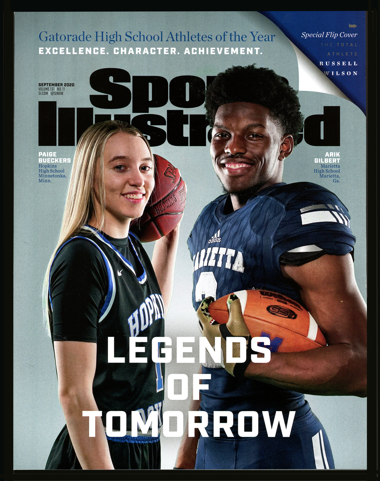 Russell Wilson Autographed Sports Illustrated Magazine September 2020 Edition Seattle Seahawks RW Holo #39310