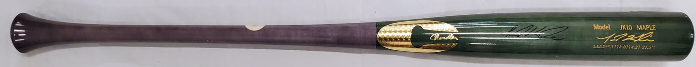 Jarred Kelenic Autographed Green Chandler Game Model Bat Atlanta Braves Beckett BAS Stock #191542