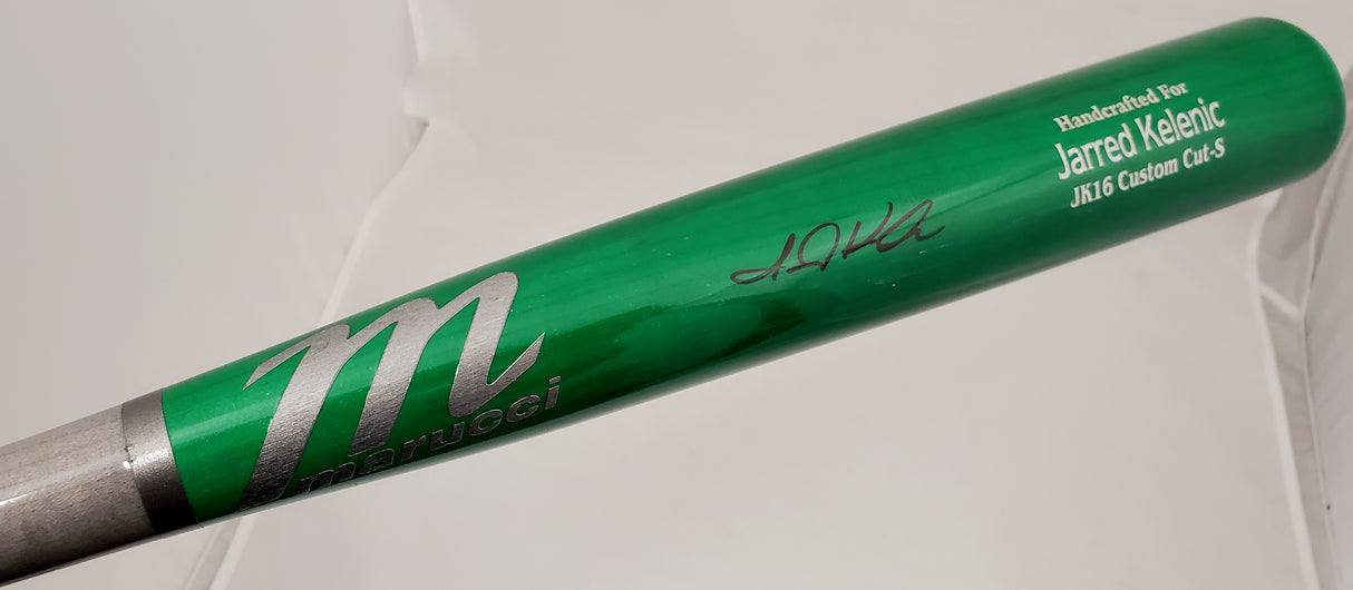 Jarred Kelenic Autographed Green Marucci Game Model Bat Atlanta Braves Beckett BAS Stock #191543