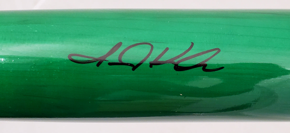 Jarred Kelenic Autographed Green Marucci Game Model Bat Atlanta Braves Beckett BAS Stock #191543