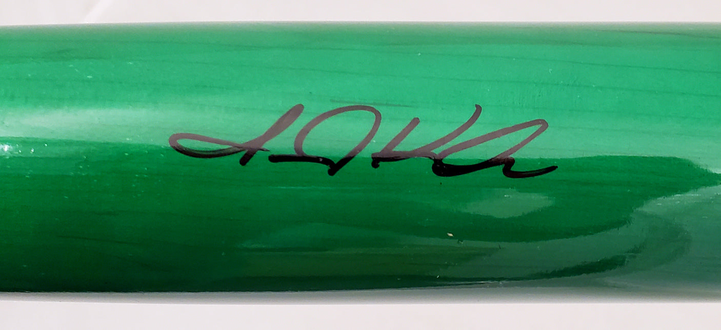 Jarred Kelenic Autographed Green Marucci Game Model Bat Atlanta Braves Beckett BAS Stock #191543