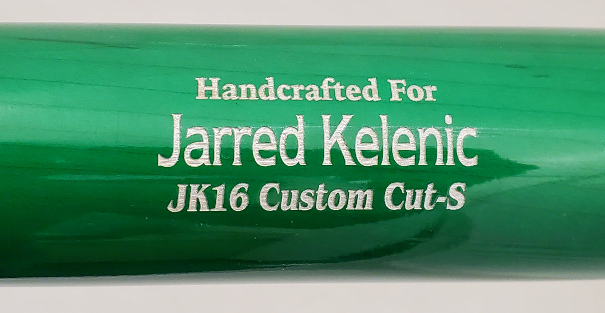 Jarred Kelenic Autographed Green Marucci Game Model Bat Atlanta Braves Beckett BAS Stock #191543