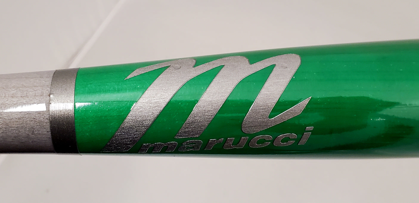 Jarred Kelenic Autographed Green Marucci Game Model Bat Atlanta Braves Beckett BAS Stock #191543