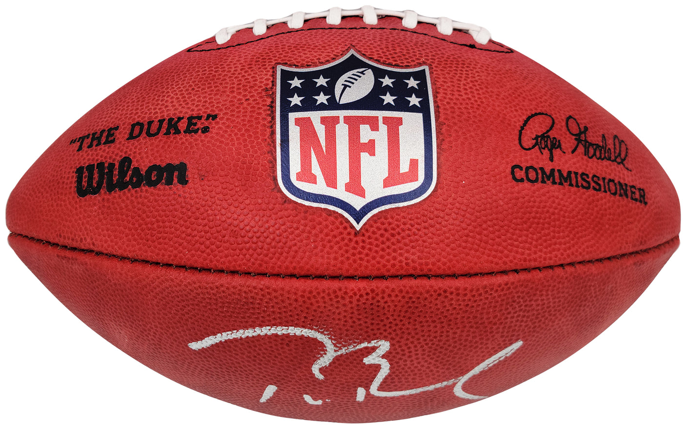 Tom Brady Autographed Official NFL Leather Football New England Patriots "7x SB Champ" Fanatics Holo Stock #202365