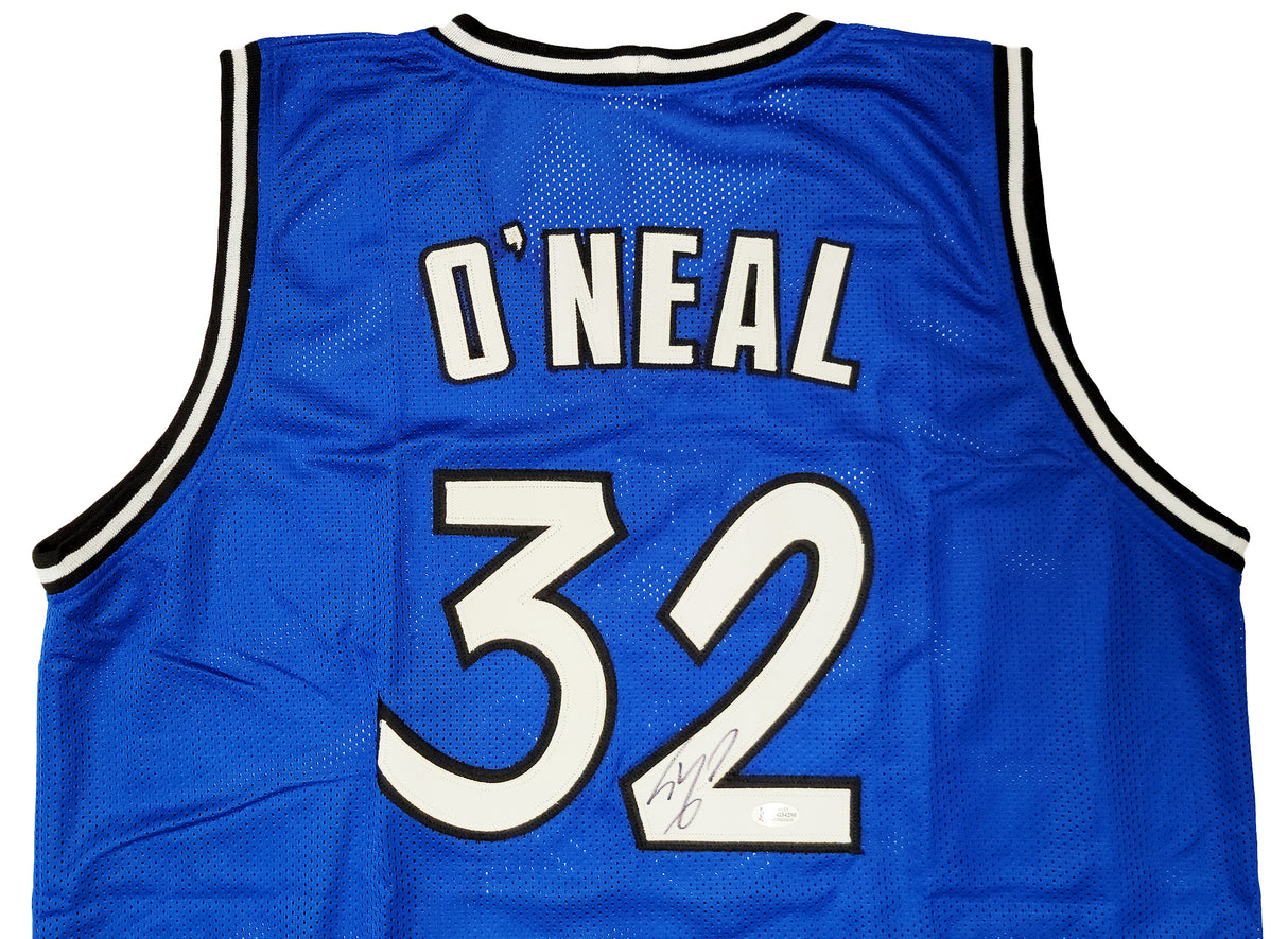 Orlando Magic Shaquille Shaq O'Neal Autographed Blue Jersey The Diesel Beckett BAS Stock #202310