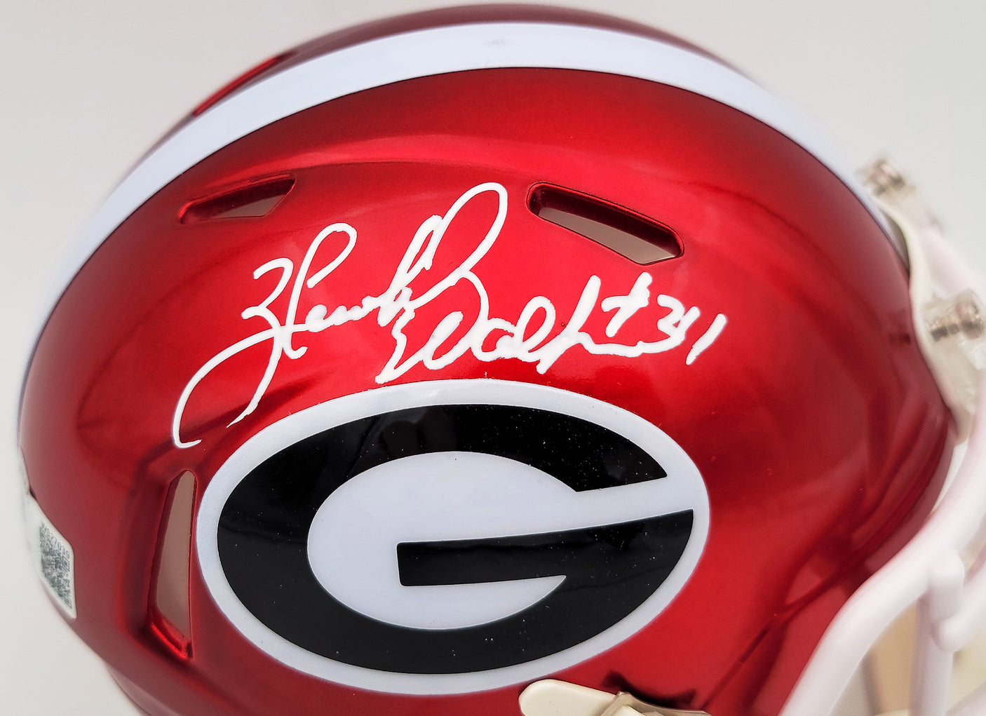 Herschel Walker Autographed Georgia Bulldogs Flash Red Speed Mini Helmet Beckett BAS QR Stock #202150