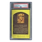 Warren Spahn Signed 4x6 Milwaukee Braves Hall Of Fame Plaque Card PSA/DNA 85027801 - Sports Integrity