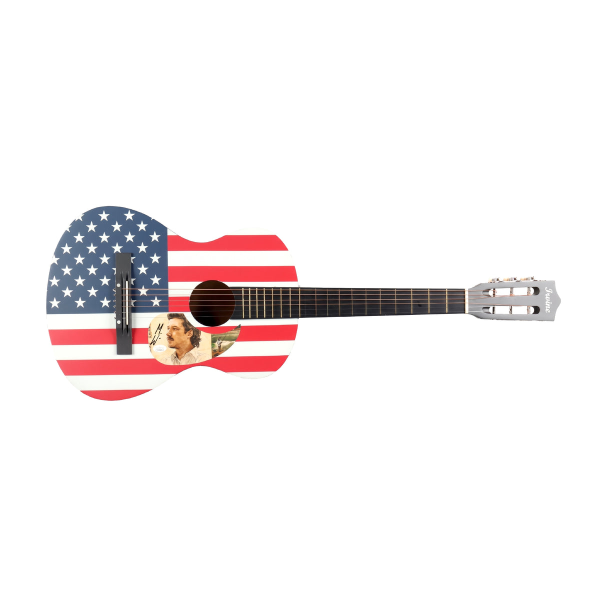 Morgan Wallen Guitar with Signed Custom Insert Pickguard - JSA